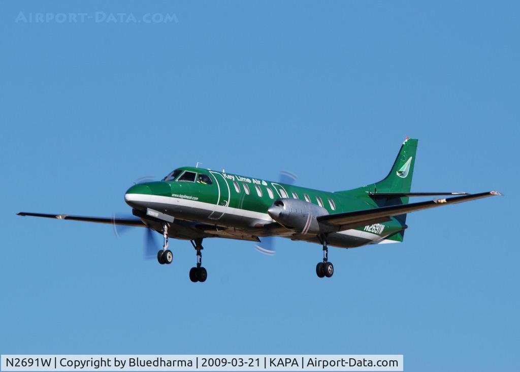 N2691W, 1986 Fairchild SA-227AC Metro III C/N AC-655B, Key Lime Air on final approach to 17L.