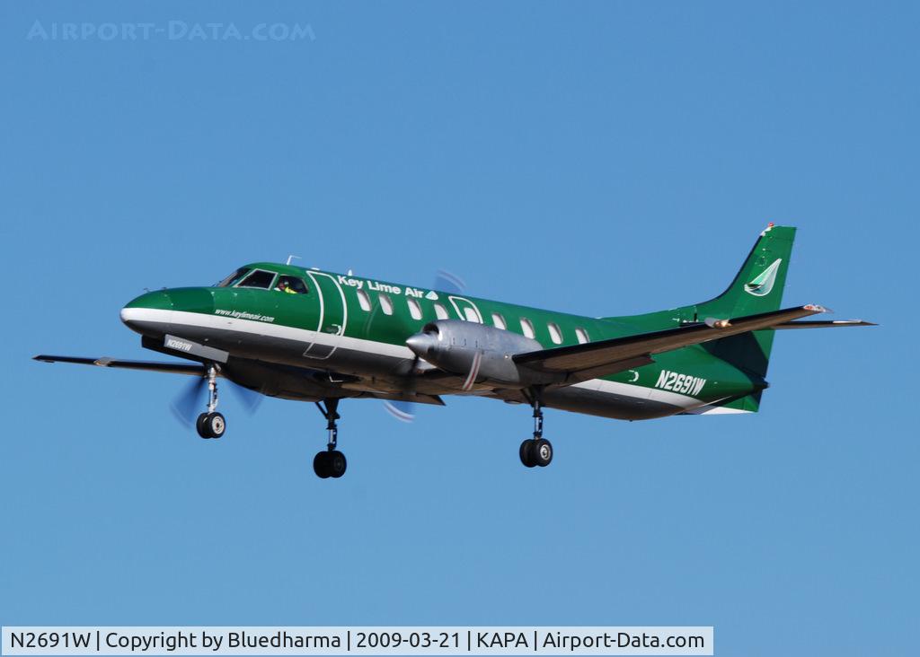 N2691W, 1986 Fairchild SA-227AC Metro III C/N AC-655B, Key Lime Air on final approach to 17L.