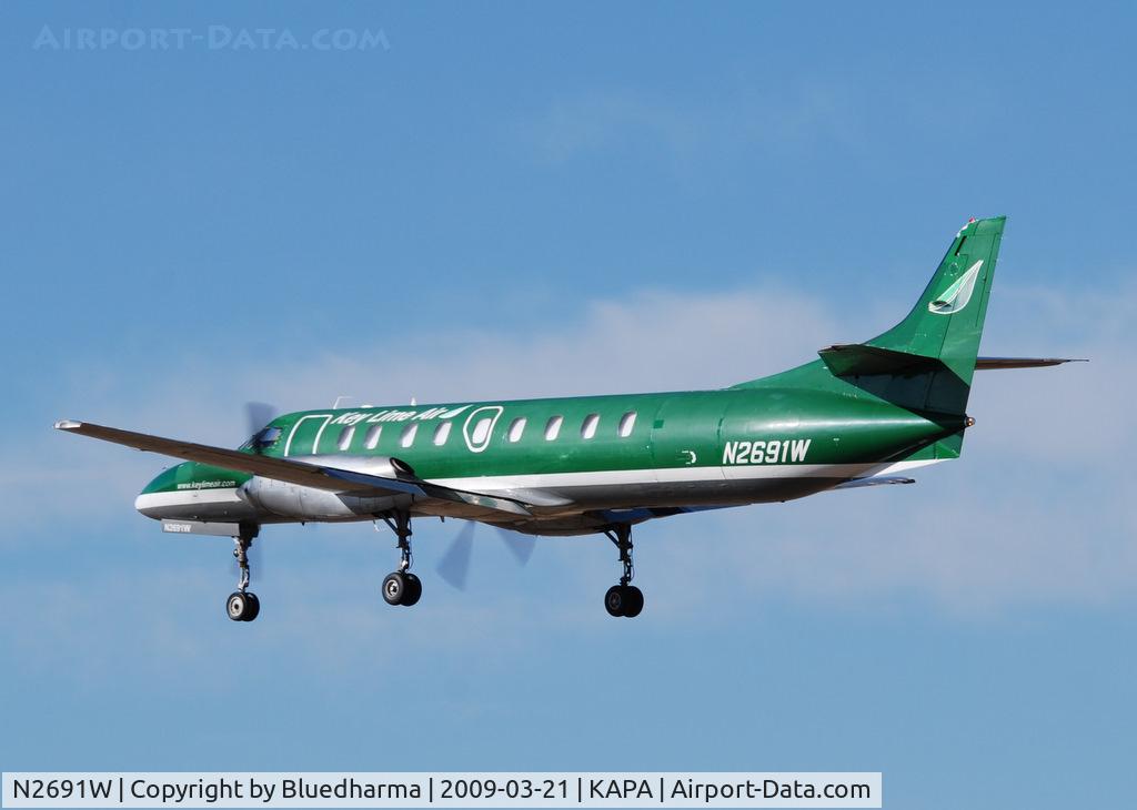 N2691W, 1986 Fairchild SA-227AC Metro III C/N AC-655B, Key Lime Air on final approach to 17L.