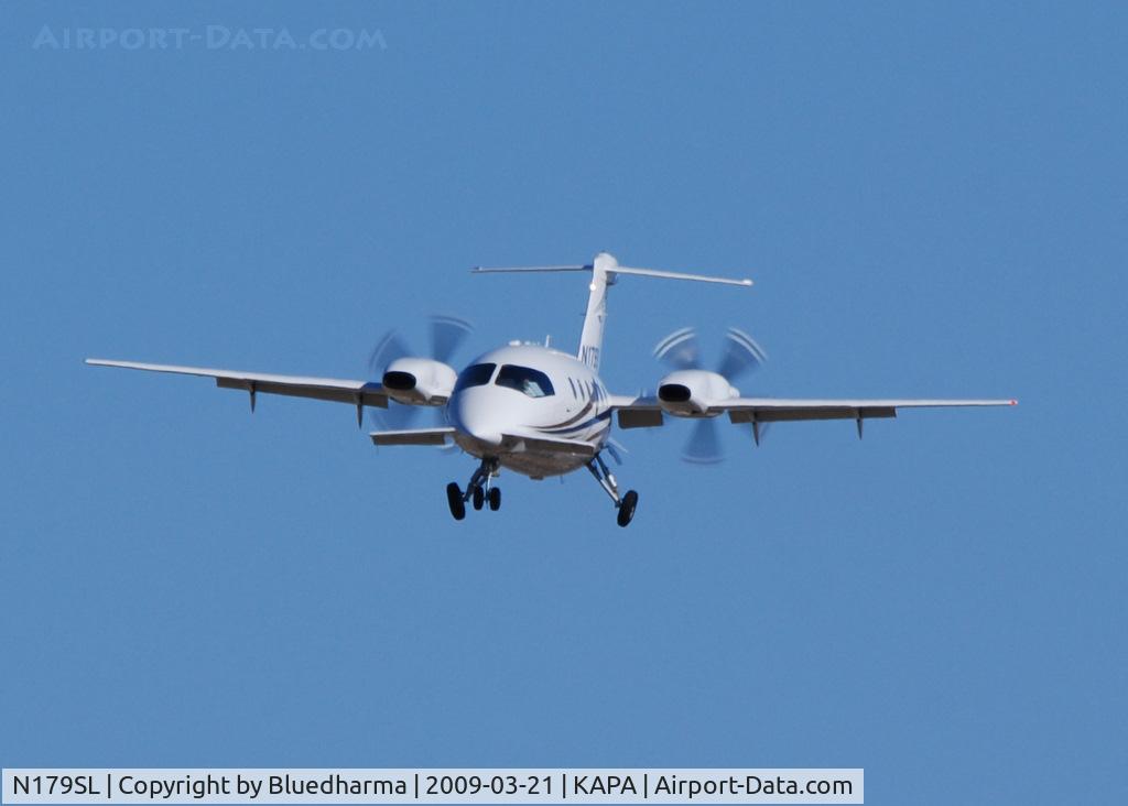 N179SL, 2008 Piaggio P-180 Avanti C/N 1170, On final approach to 17L.