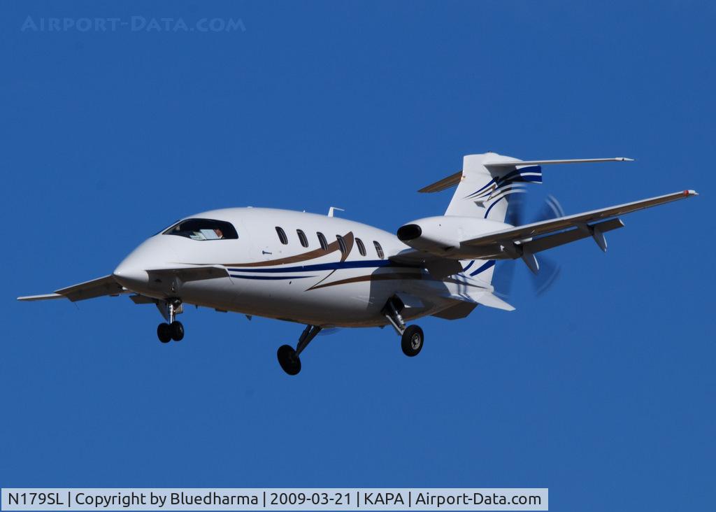 N179SL, 2008 Piaggio P-180 Avanti C/N 1170, On final approach to 17L.