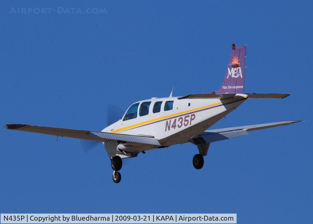 N435P, 1992 Beech A36 Bonanza 36 C/N E-2718, On final approach to 17L.