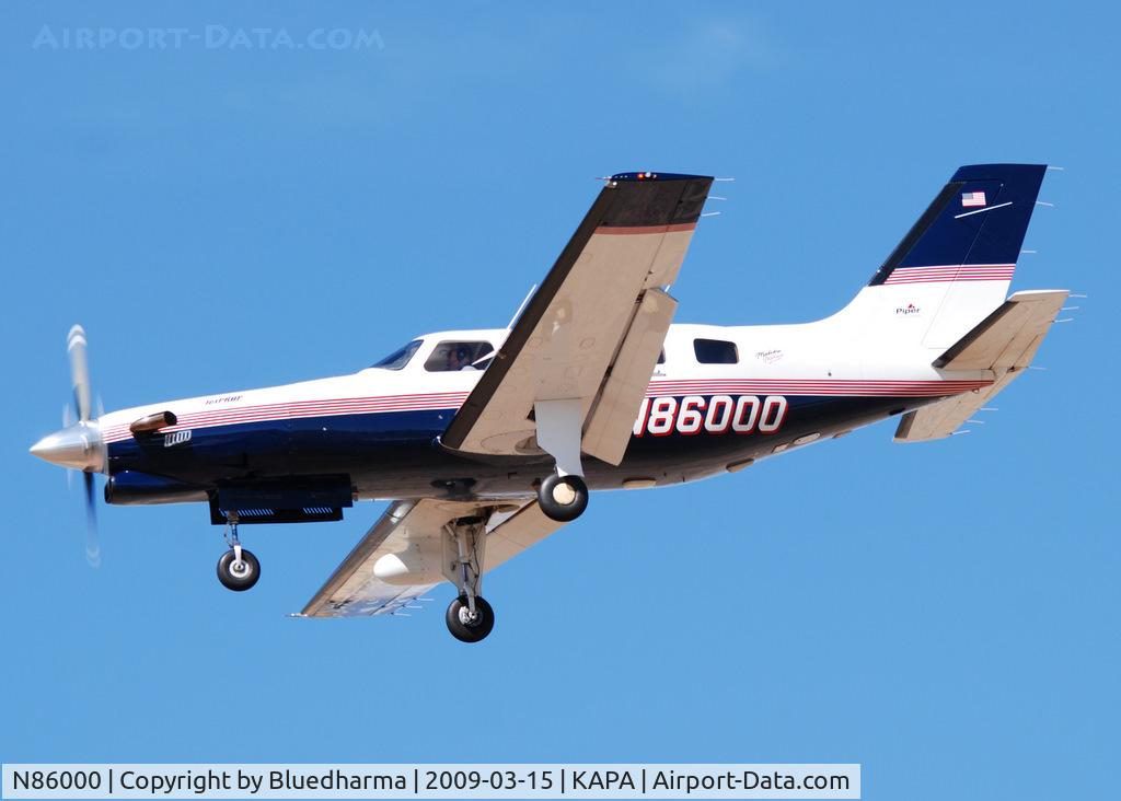 N86000, 1996 Piper PA-46-350P Malibu Mirage C/N 4636046, On final approach to 17L.