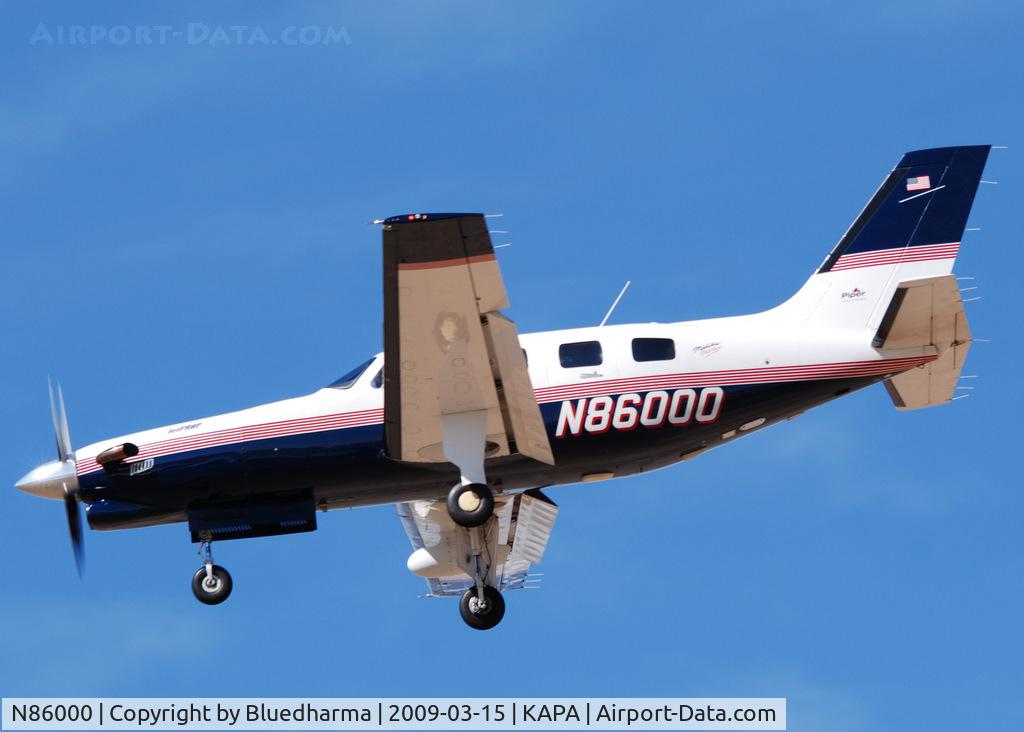 N86000, 1996 Piper PA-46-350P Malibu Mirage C/N 4636046, On final approach to 17L.