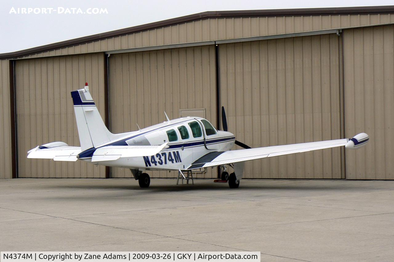 N4374M, 1979 Beech A36 Bonanza 36 C/N E-1589, At Arlington Municipal