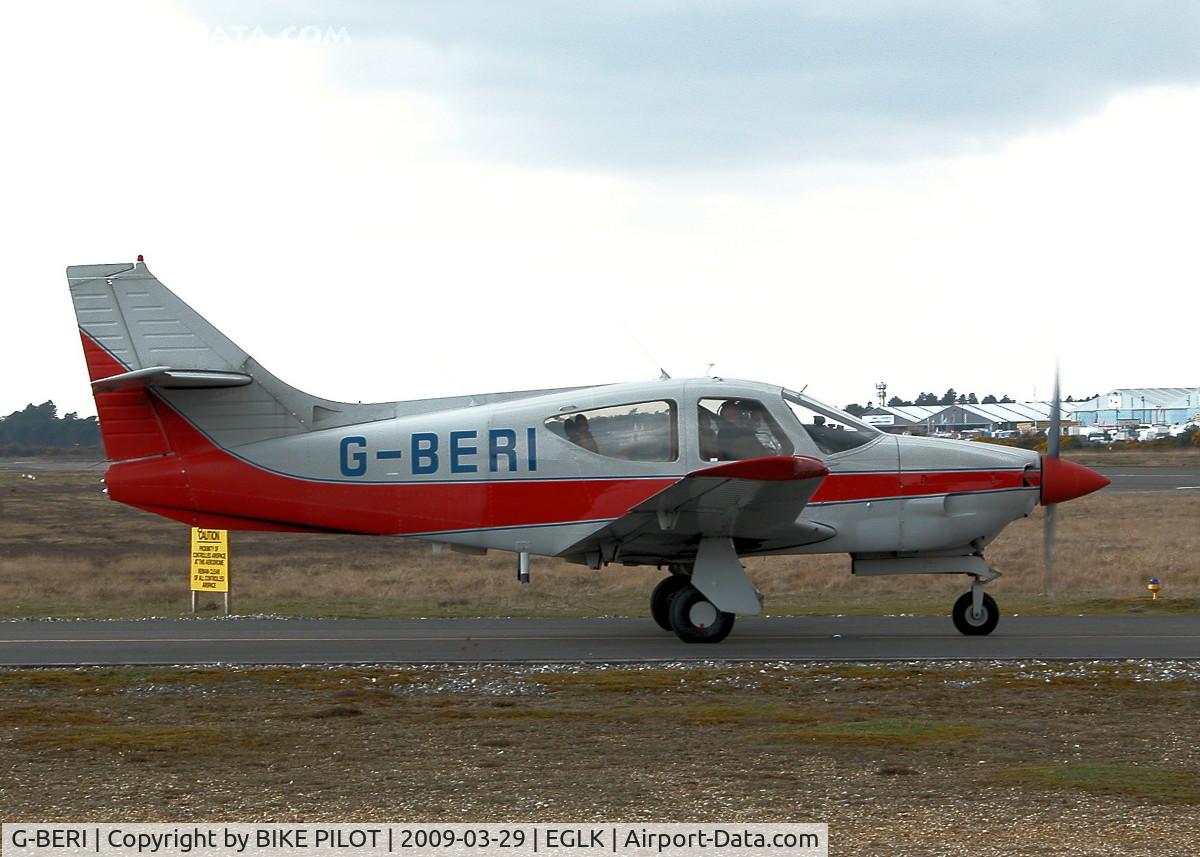 G-BERI, 1977 Rockwell Commander 114 C/N 14234, TAXYING TO THE HOLD FOR RWY 25
