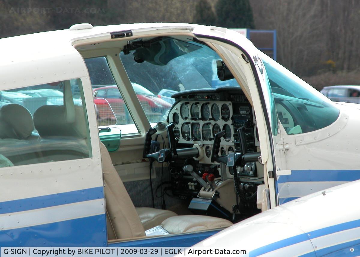 G-SIGN, 1970 Piper PA-39 Twin Comanche C/R C/N 39-8, CABIN OF G-SIGN