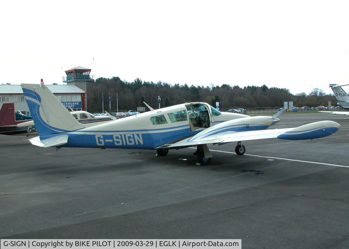 G-SIGN, 1970 Piper PA-39 Twin Comanche C/R C/N 39-8, NICE TWIN COM . ON THE TERMINAL APRON