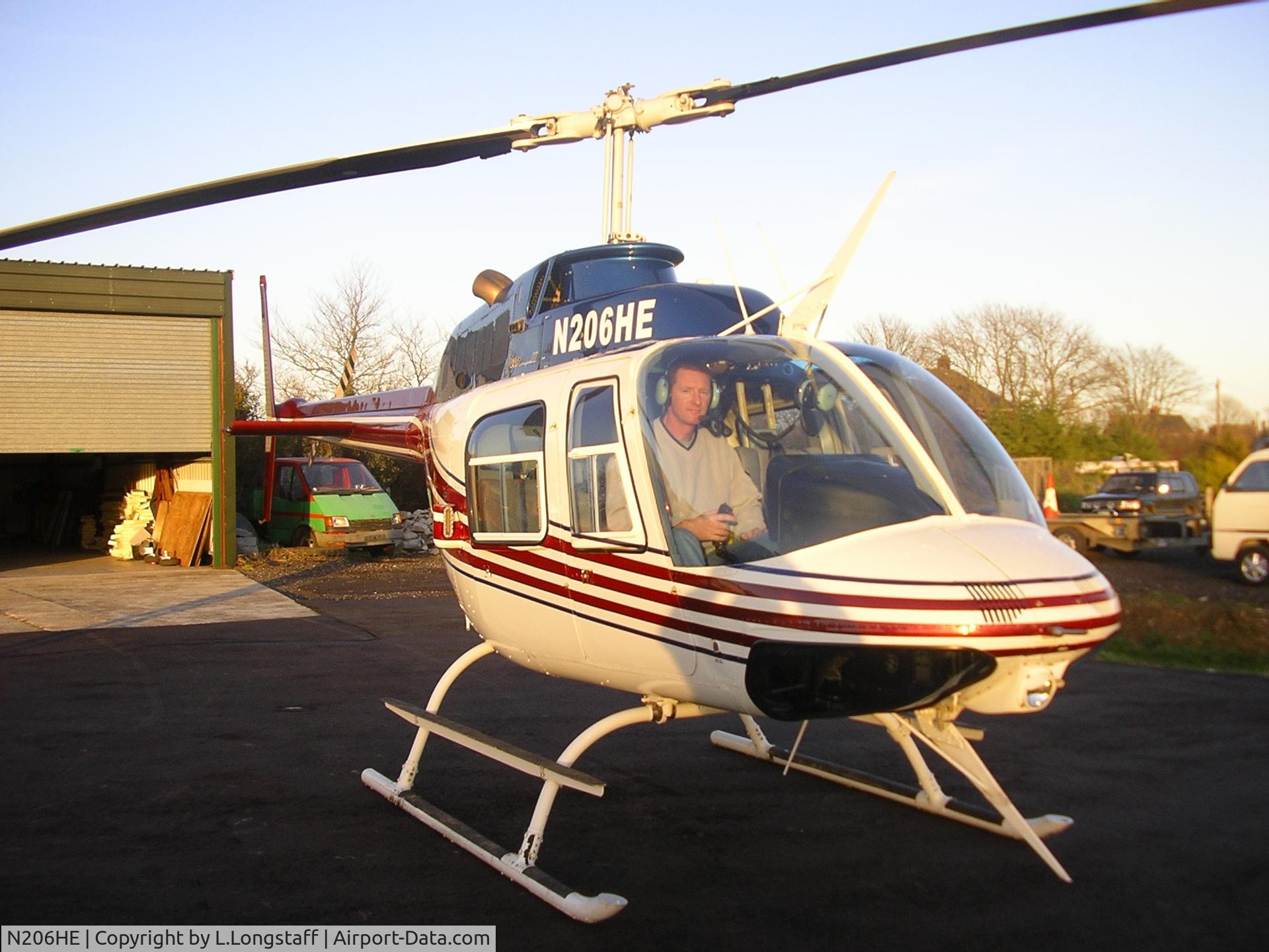 N206HE, 1979 Bell 206B JetRanger III C/N 2880, Just Landed at its secret Helipad. Pilot Gary Perry