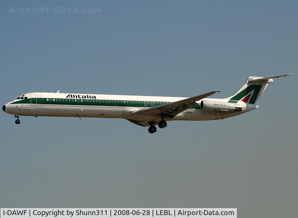 I-DAWF, 1984 McDonnell Douglas MD-82 (DC-9-82) C/N 49200/1147, Landing rwy 25R