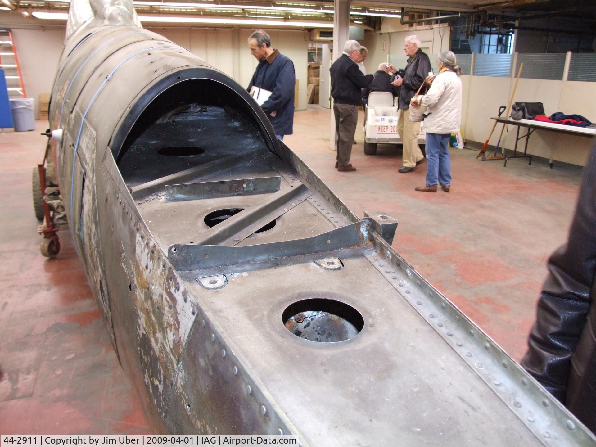 44-2911, 1944 Bell P-39Q Airacobra C/N Not found 44-2911, Tail attach area- not shabby for being underwater over 60 years.