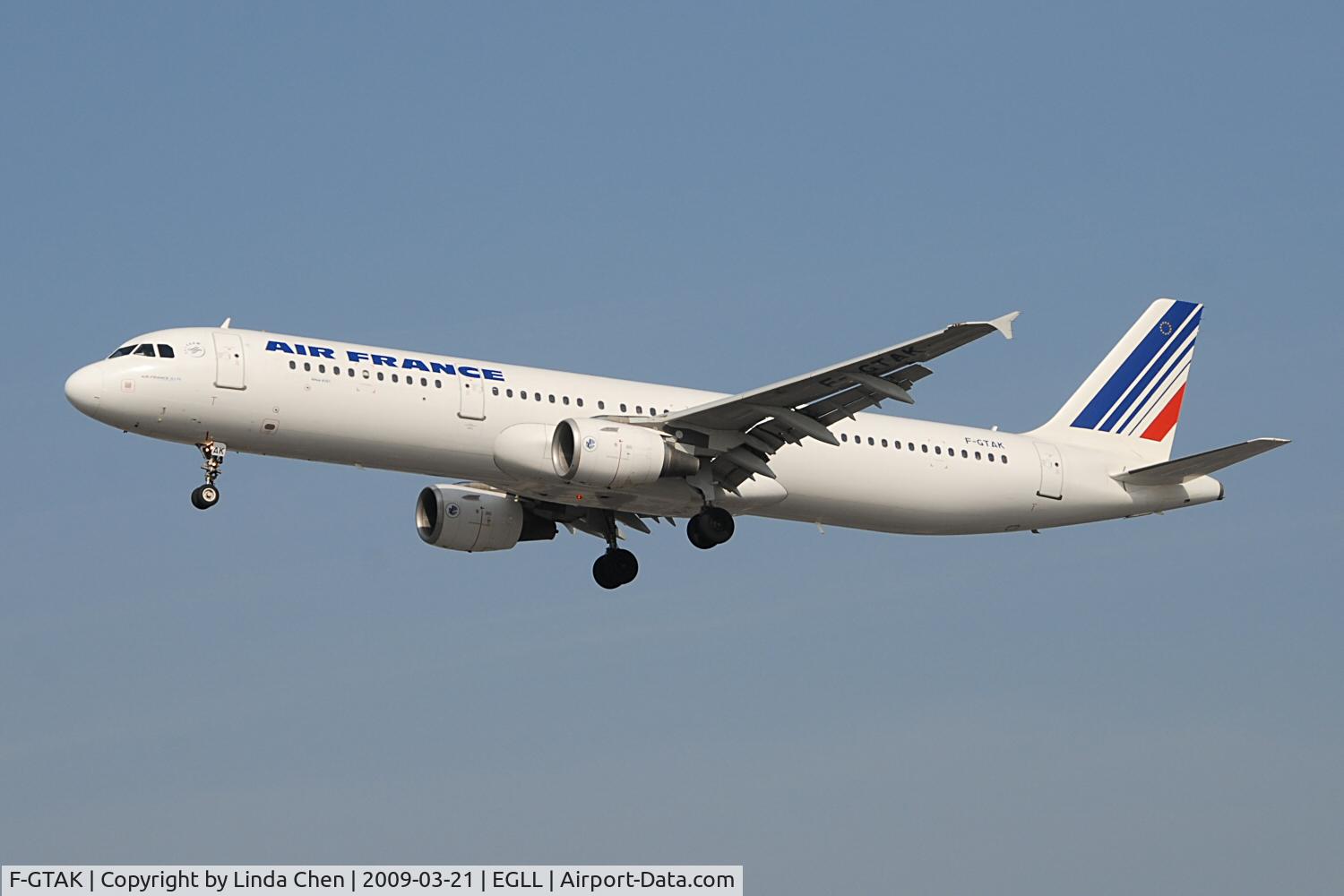 F-GTAK, 2001 Airbus A321-211 C/N 1658, Air France A321