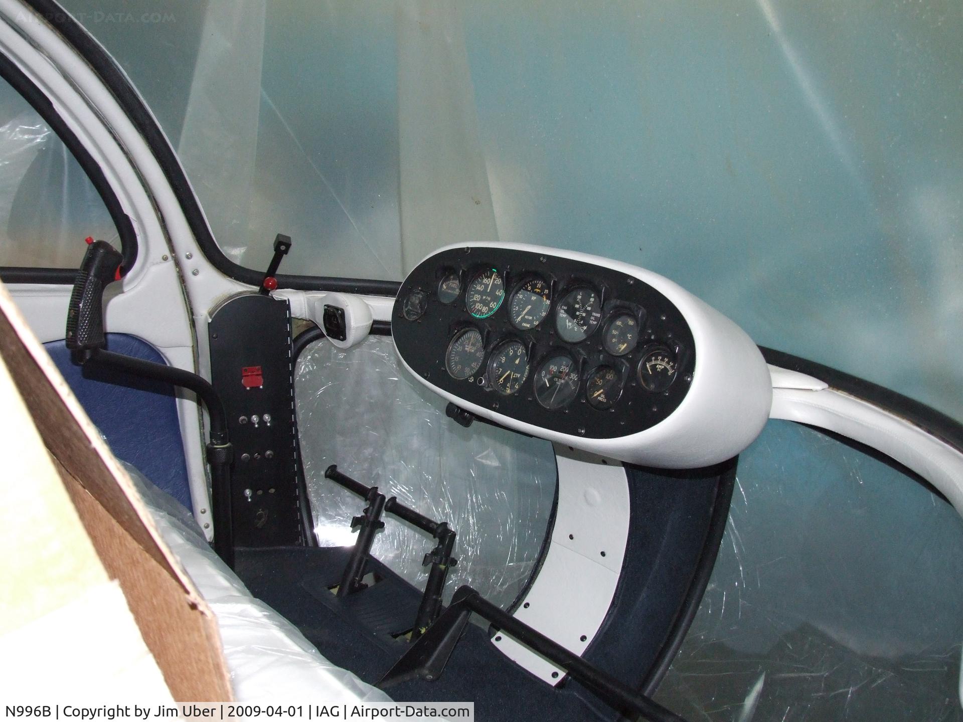 N996B, 1955 Bell 47H-1 C/N 1349, Clean, simple instrument panel of Larry's copter