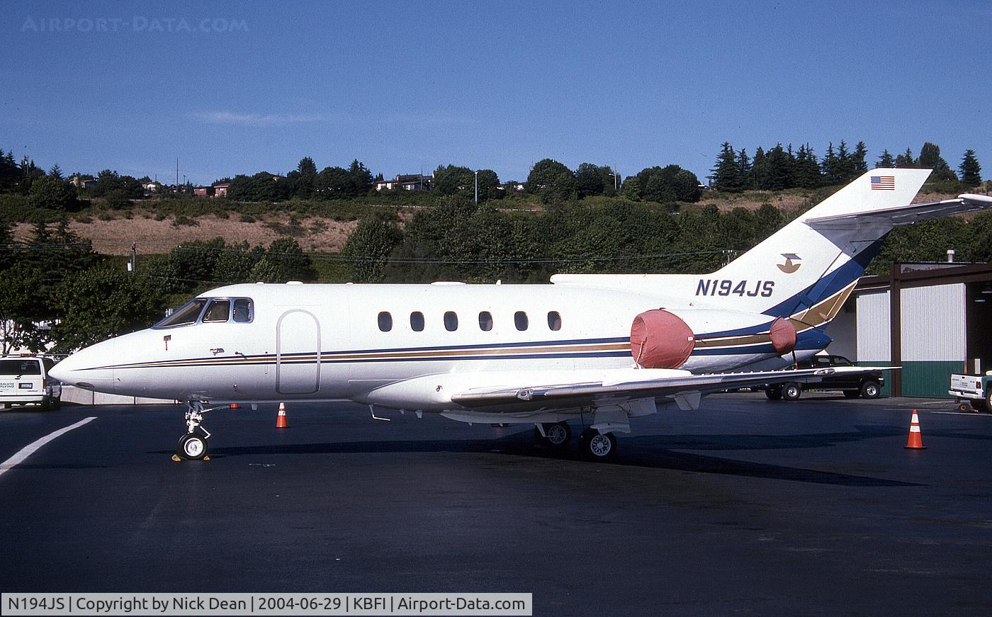 N194JS, 1993 British Aerospace BAe.125-800A C/N 258251, KBFI