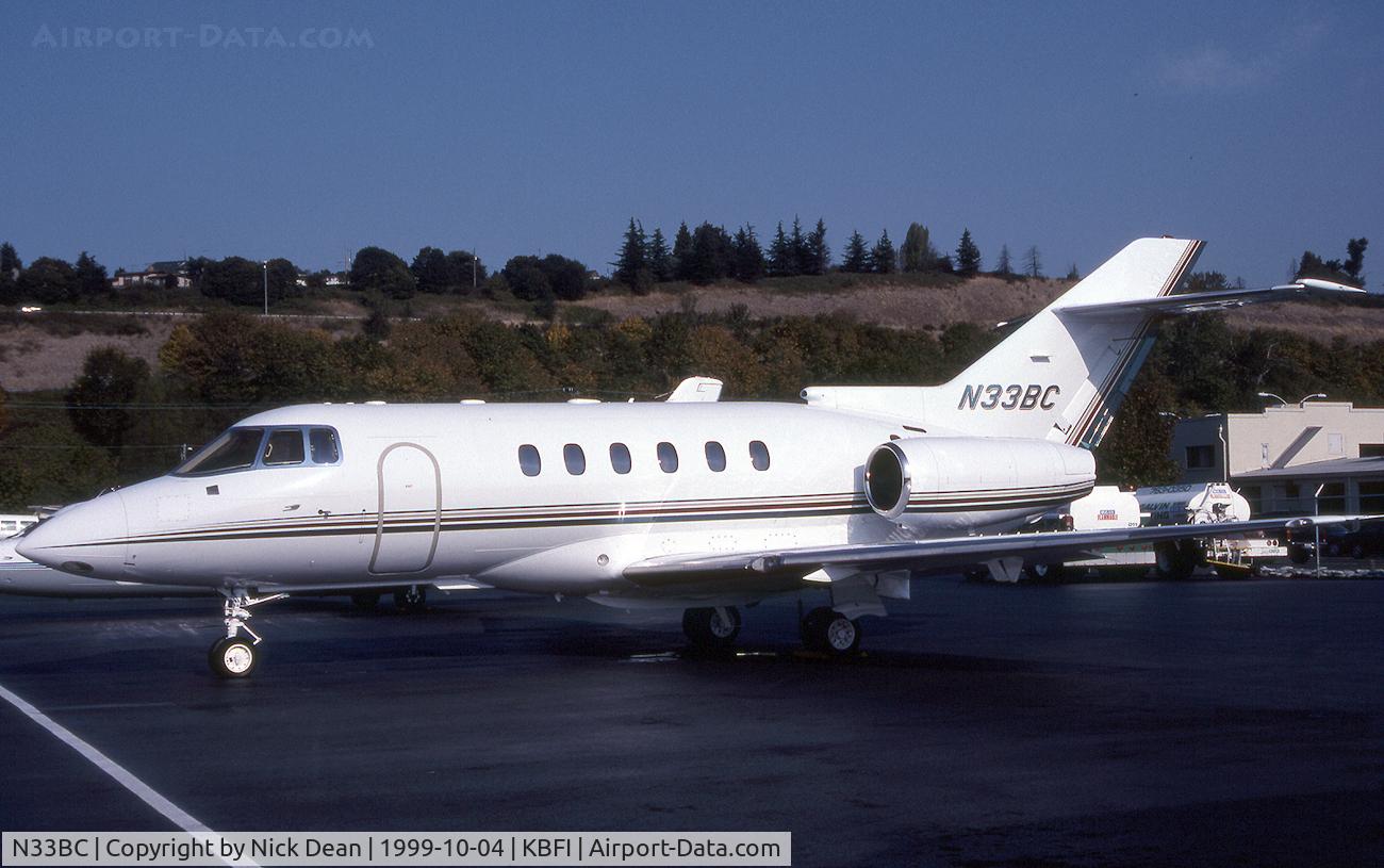 N33BC, 1996 Raytheon Hawker 800XP C/N 258292, KBFI