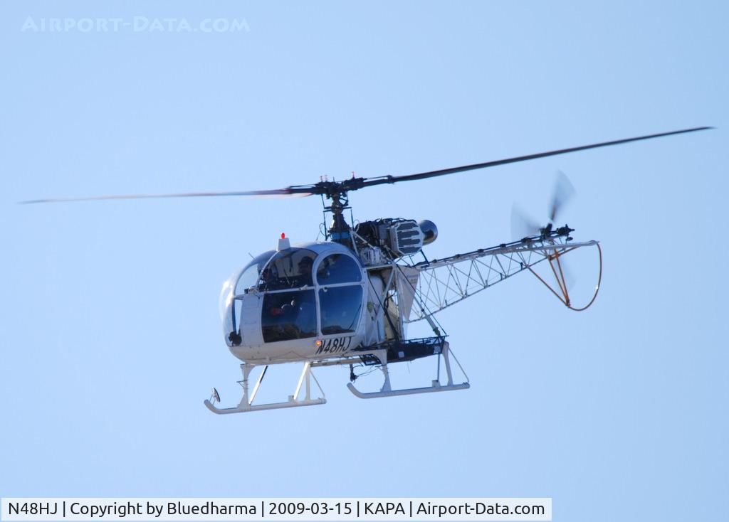 N48HJ, 1973 Aerospatiale SA-315B Lama C/N 2341, Takeoff from APA