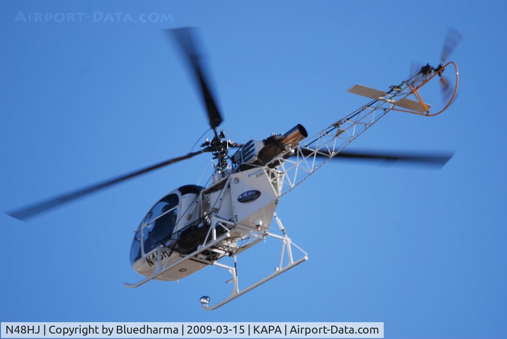 N48HJ, 1973 Aerospatiale SA-315B Lama C/N 2341, Takeoff from APA