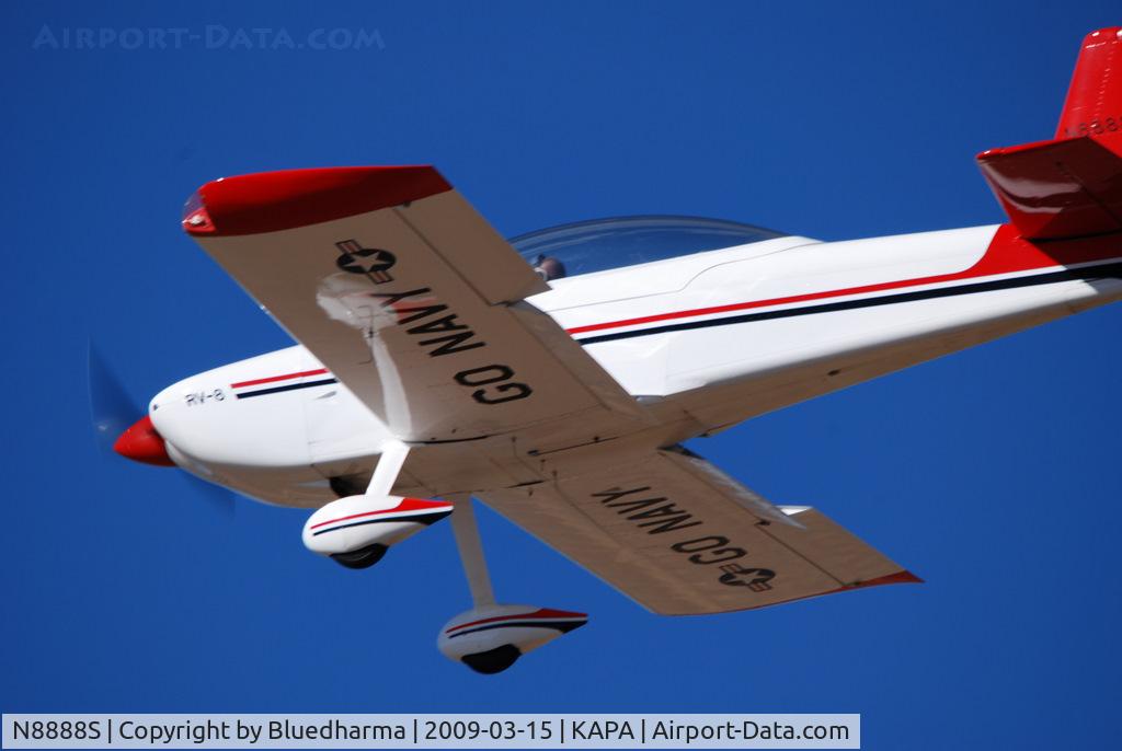 N8888S, 2002 Vans RV-8 C/N 80624, On final approach to 17L.