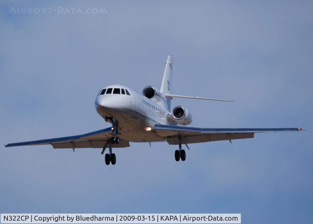 N322CP, 1993 Dassault Falcon 900B C/N 134, On final approach to 17L.