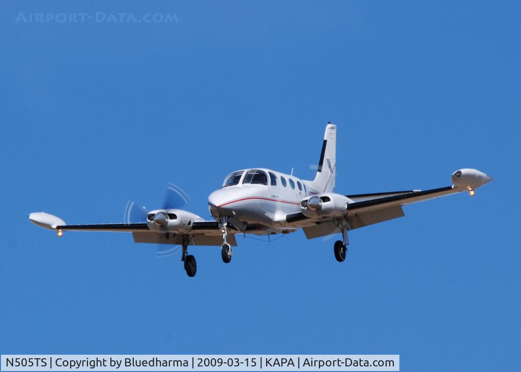 N505TS, 1978 Cessna 340A C/N 340A0505, On final approach to 17L.