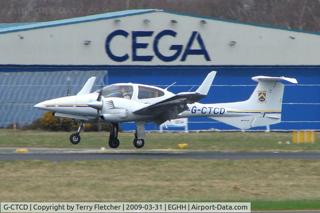 G-CTCD, 2005 Diamond DA-42 Twin Star C/N 42.079, Diamondstar training at Bournemouth