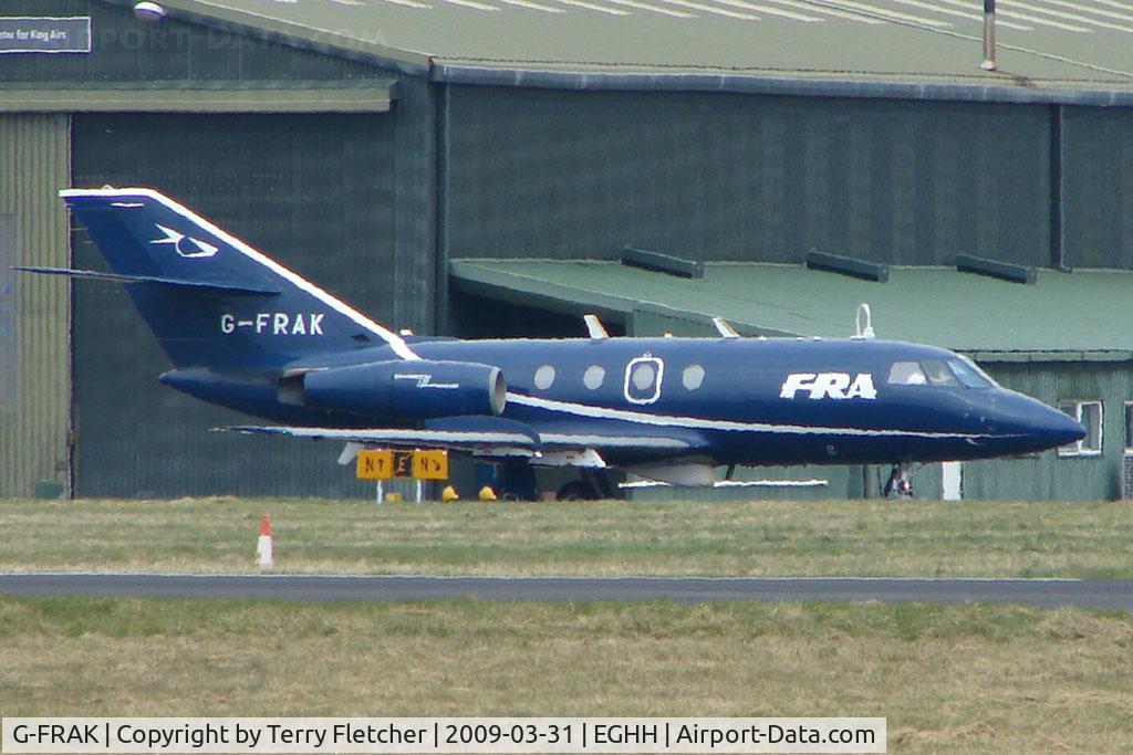 G-FRAK, 1969 Dassault Falcon 20D C/N 213, FRA Falcon 20 at Bournemouth