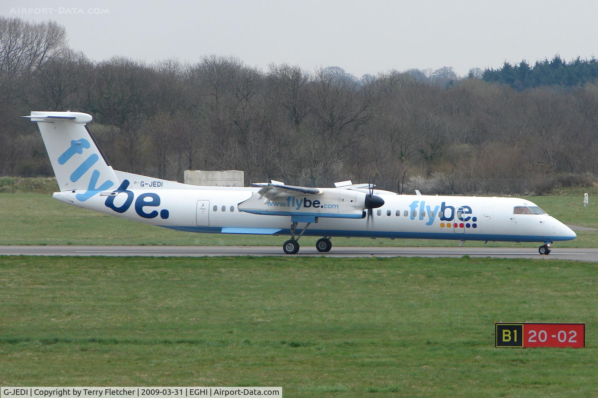 G-JEDI, 2001 De Havilland Canada DHC-8-402Q Dash 8 C/N 4052, Flybe Dash 8 arriving at Southampton Int