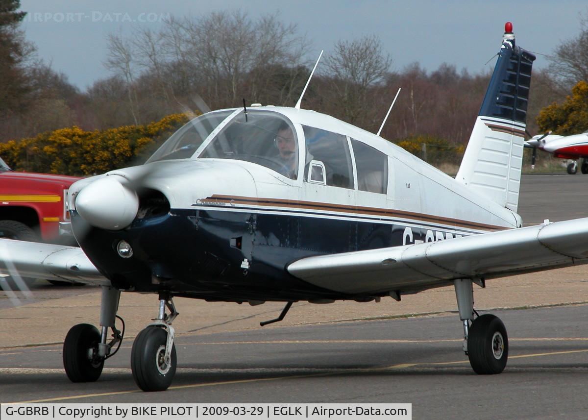 G-GBRB, 1965 Piper PA-28-180 Cherokee C/N 28-2583, JUST LEAVING THE PUMPS
