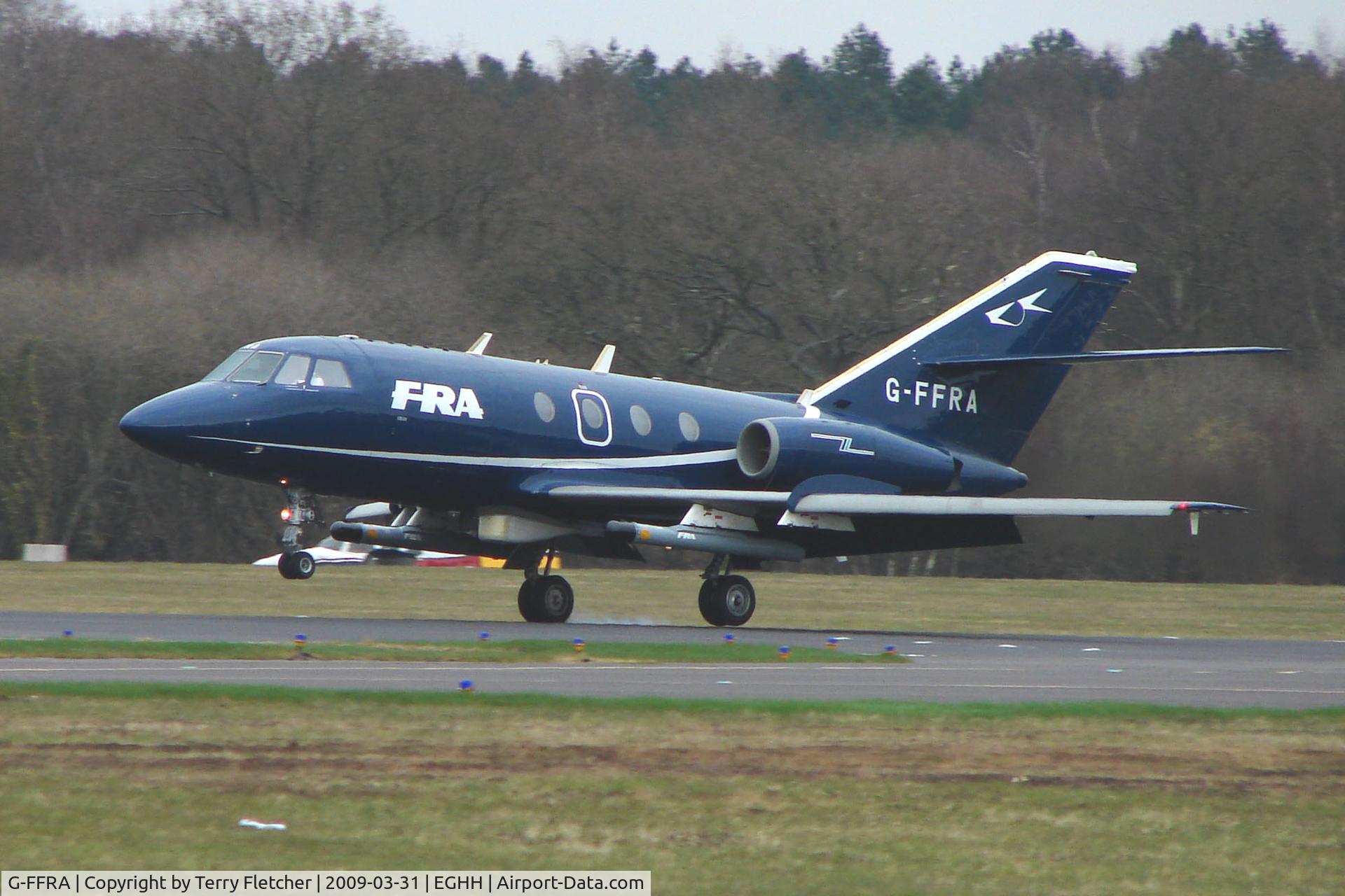 G-FFRA, 1968 Dassault Falcon (Mystere) 20DC C/N 132, FRA Falcon 20 at Bournemouth