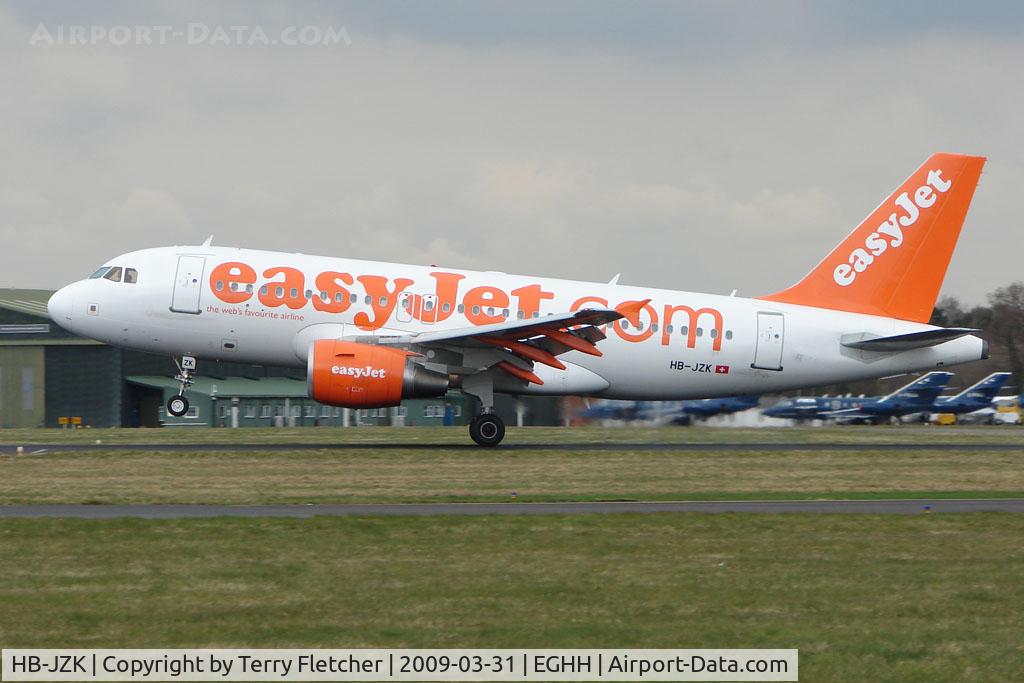 HB-JZK, 2004 Airbus A319-111 C/N 2319, Swiss Easyjet A319 takes off from Bournemouth