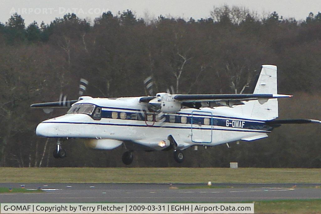 G-OMAF, 1986 Dornier 228-202K C/N 8112, Cobham's Do228 landing at Bournemouth using Callsign 'Watchdog'