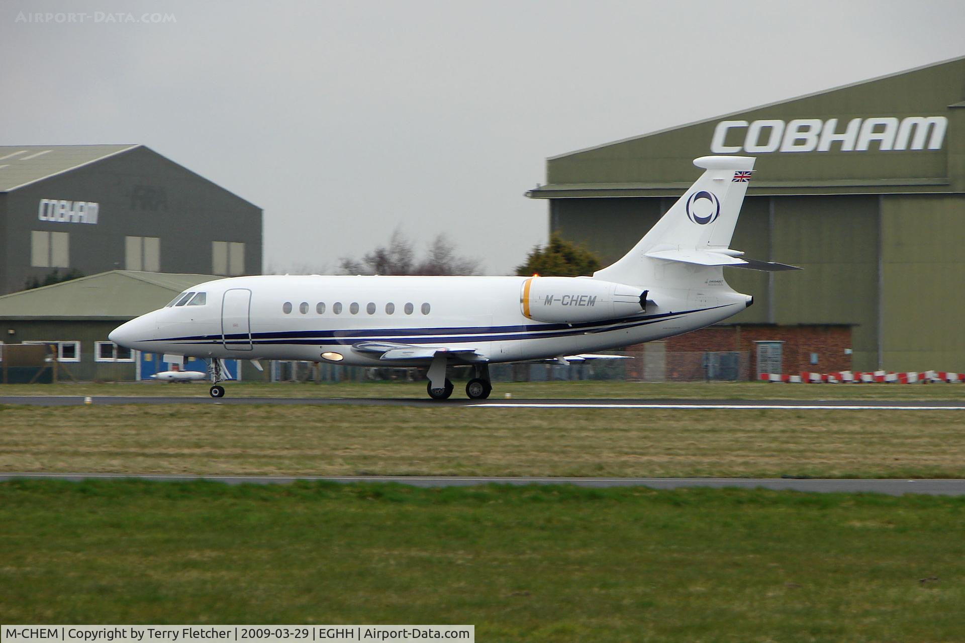 M-CHEM, 2007 Dassault Falcon 2000EX C/N 128, Falcon 2000 EASY departs Bournemouth