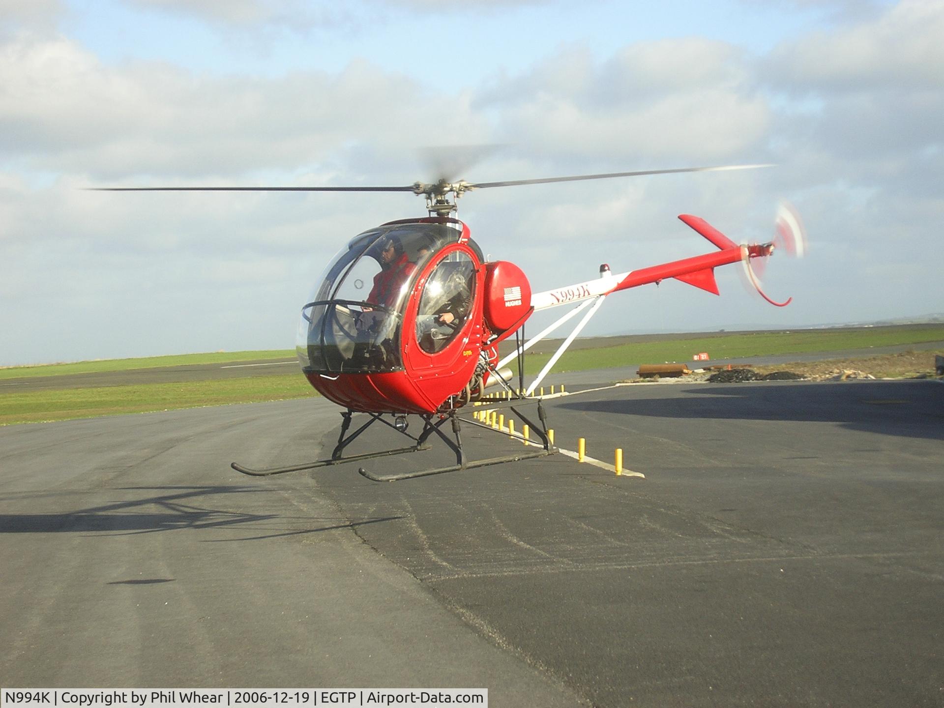 N994K, 1966 Hughes 269A C/N 67-16733, Lifting from the ramp, a crisp December day 2006