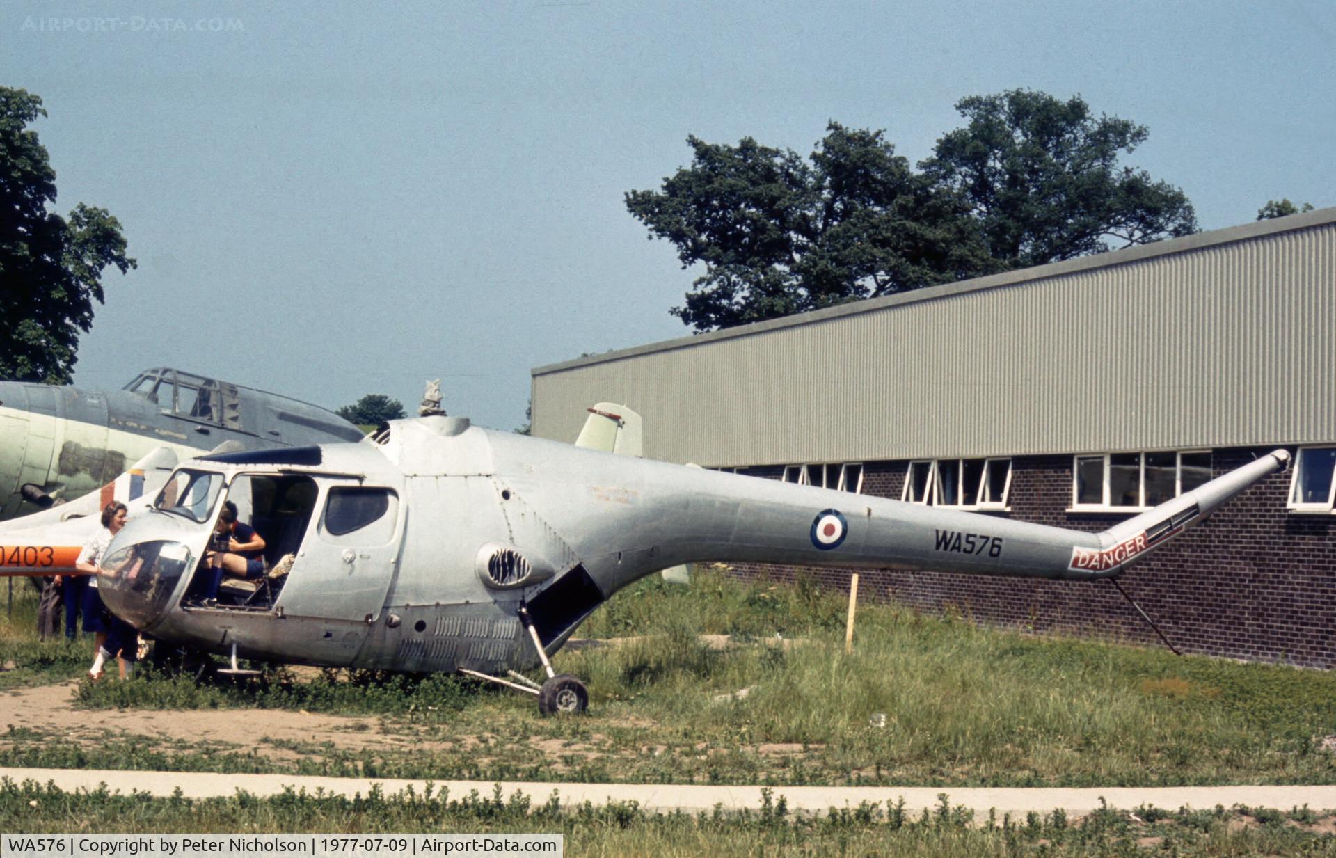 WA576, 1950 Bristol 171 Sycamore Mk.3 C/N 12887, Sycamore HR.3 of the Strathallan Collection seen at their Open Day in the Summer of 1977.