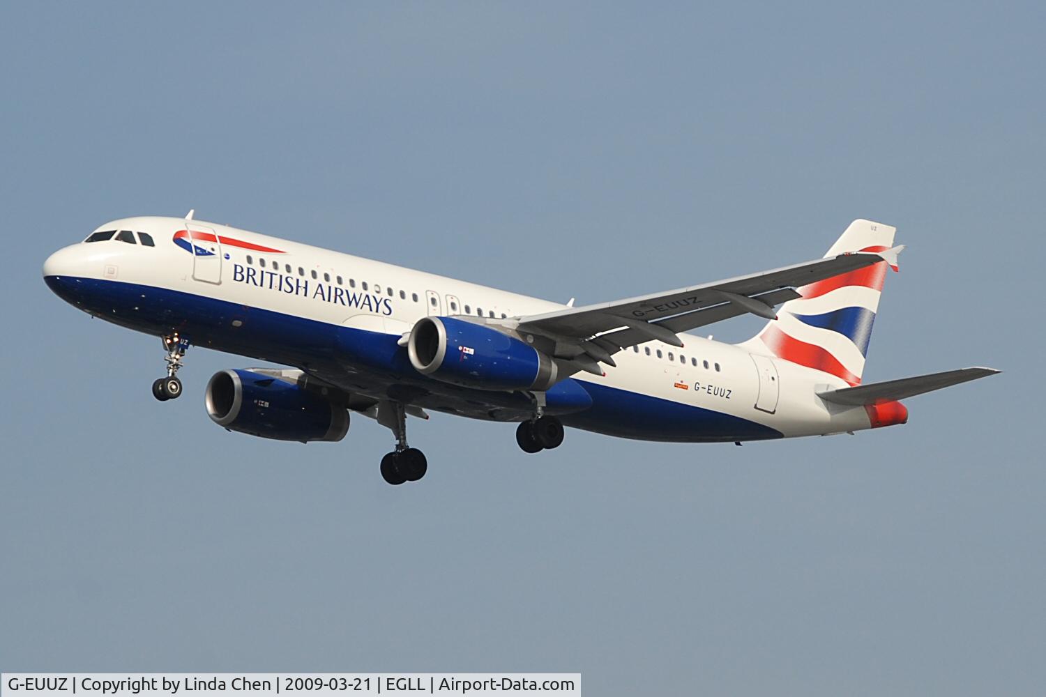 G-EUUZ, 2008 Airbus A320-232 C/N 3649, British Airways