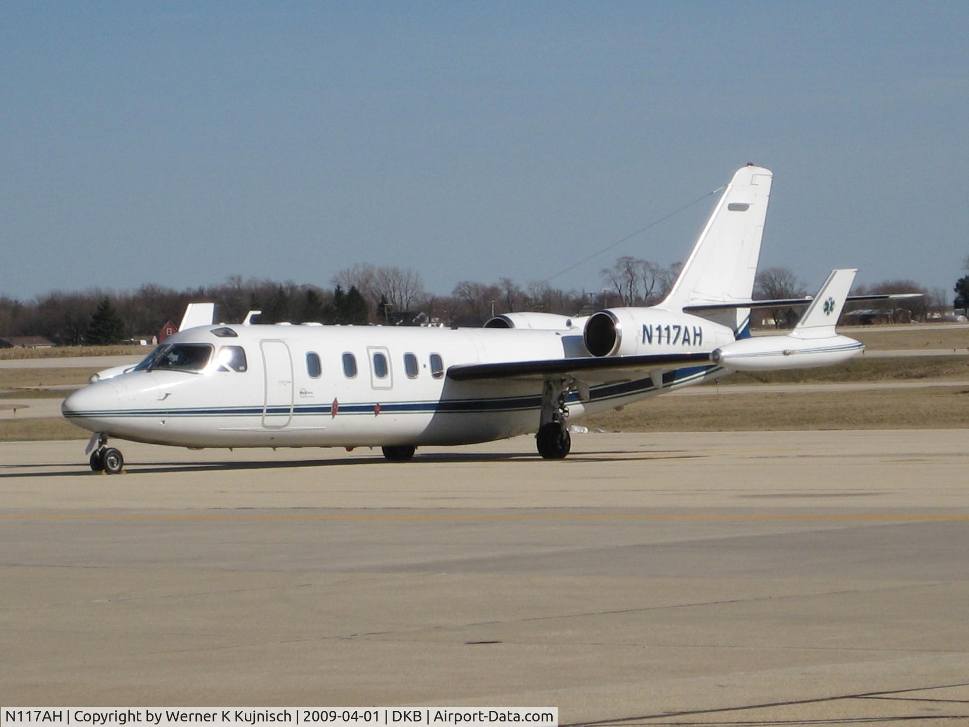 N117AH, 1980 Israel Aircraft Industries IAI-1124A Westwind II C/N 352, Westwind 2 parked at Dekalb Airport, Illinois