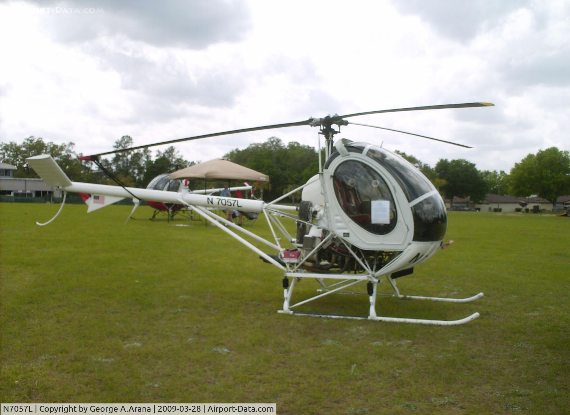 N7057L, 1967 Hughes 269A C/N 1281052, Static display at the community college sports field