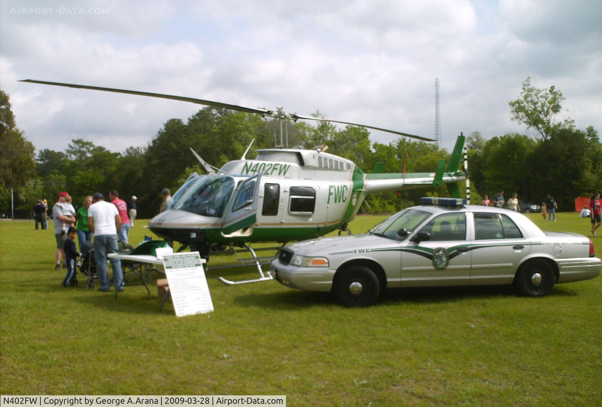 N402FW, 2006 Bell 206L-4 LongRanger IV LongRanger C/N 52328, Static display at the community college sports field
