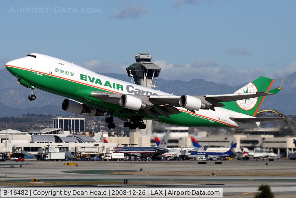 B-16482, 2001 Boeing 747-45EF (SCD) C/N 30608, Eva Air Cargo B-16482 (FLT EVA697) departing RWY 25L enroute to Chiang Kai Shek Int'l (RCTP) - Taipei, Taiwan.