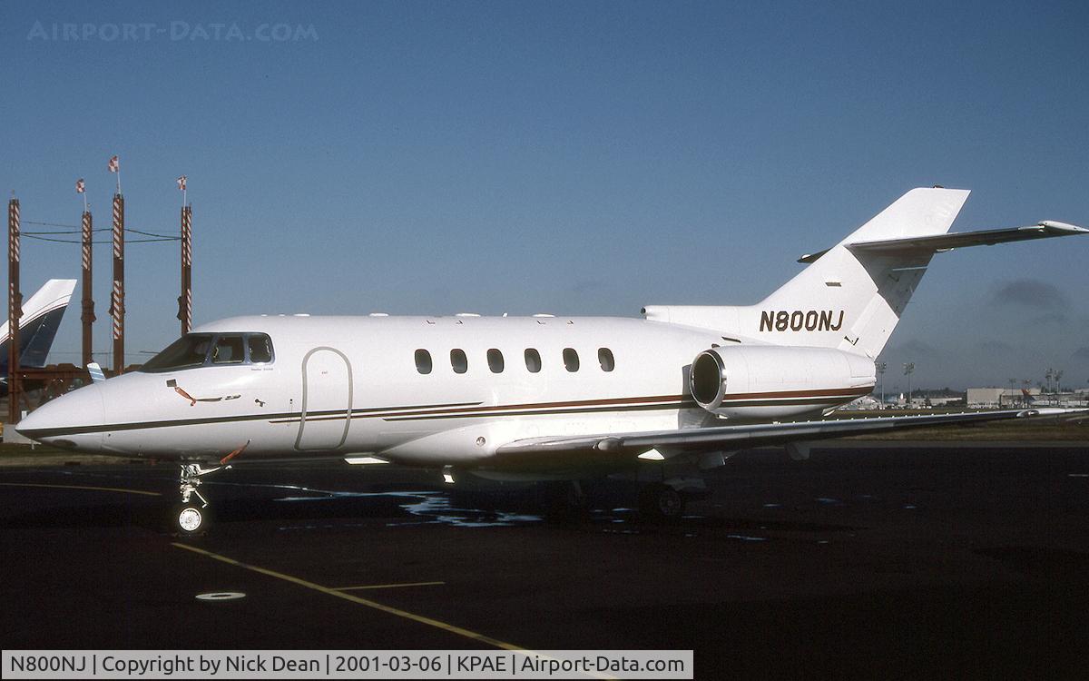N800NJ, 1996 Raytheon Hawker 800XP C/N 258314, KPAE