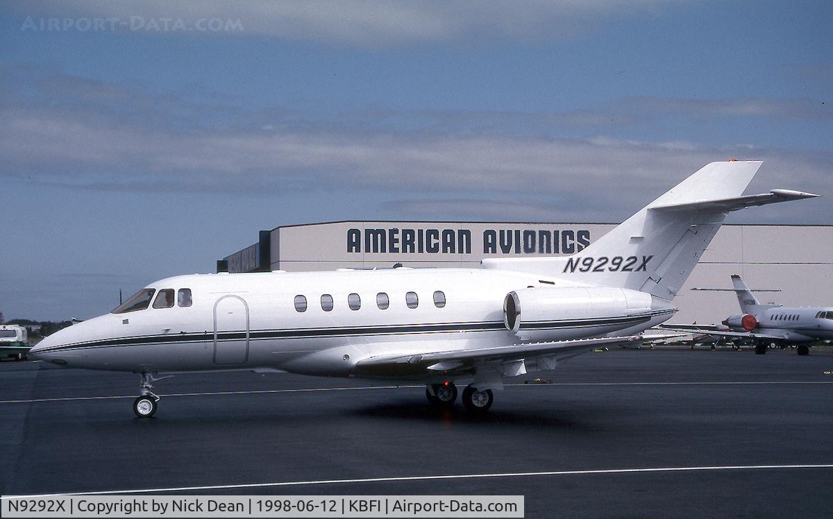 N9292X, 1997 Raytheon Hawker 800XP C/N 258315, KBFI