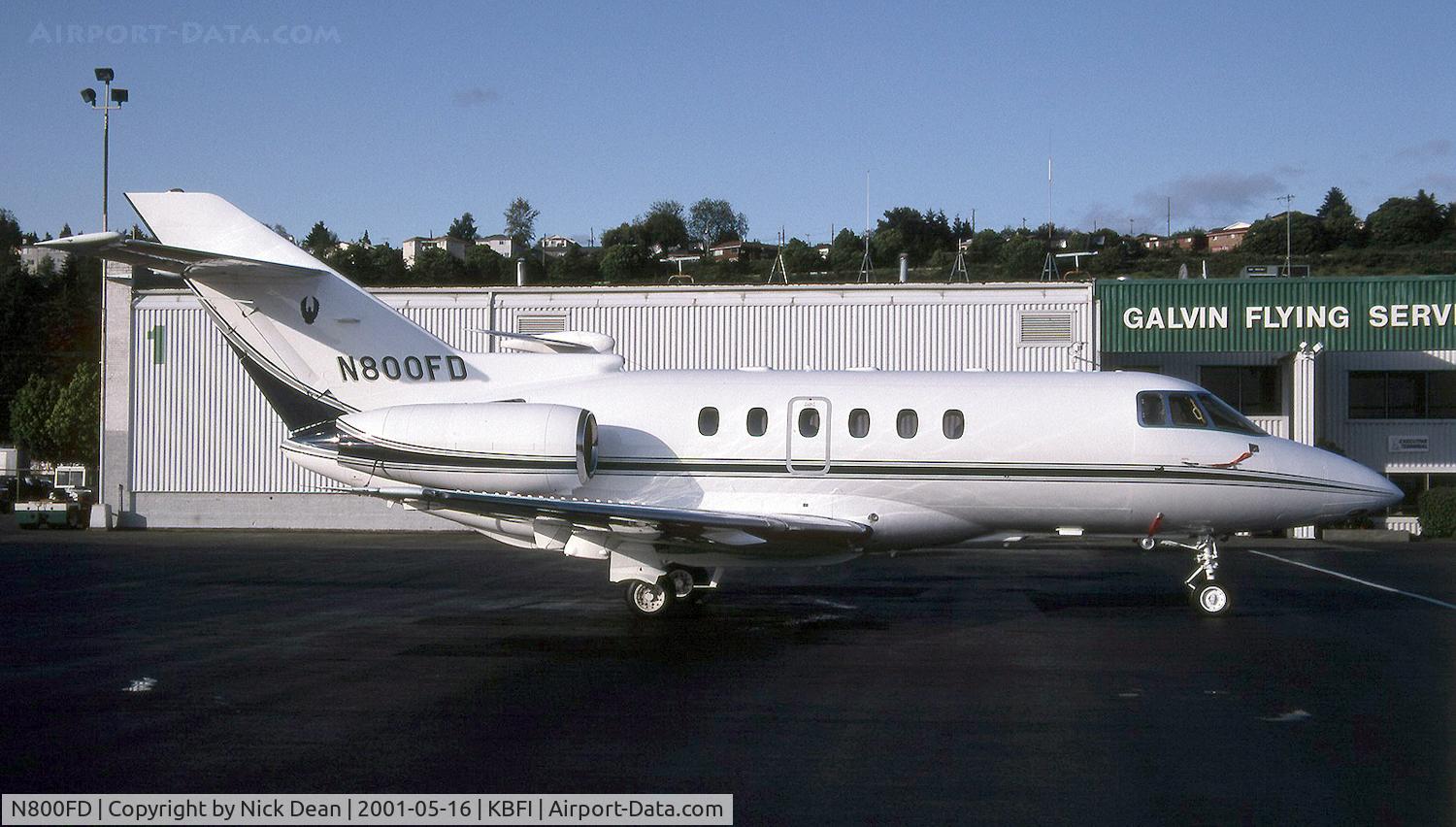 N800FD, 1998 Raytheon HAWKER 800XP C/N 258390, KBFI