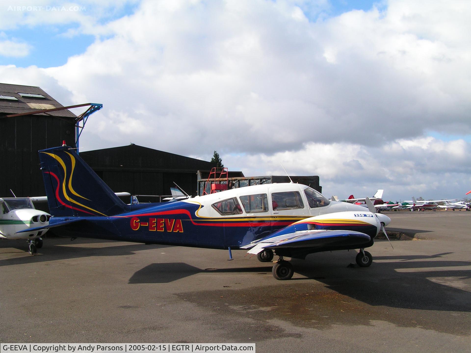G-EEVA, 1960 Piper PA-23-250 Aztec C/N 27-134, Different col scheme on this early Aztec