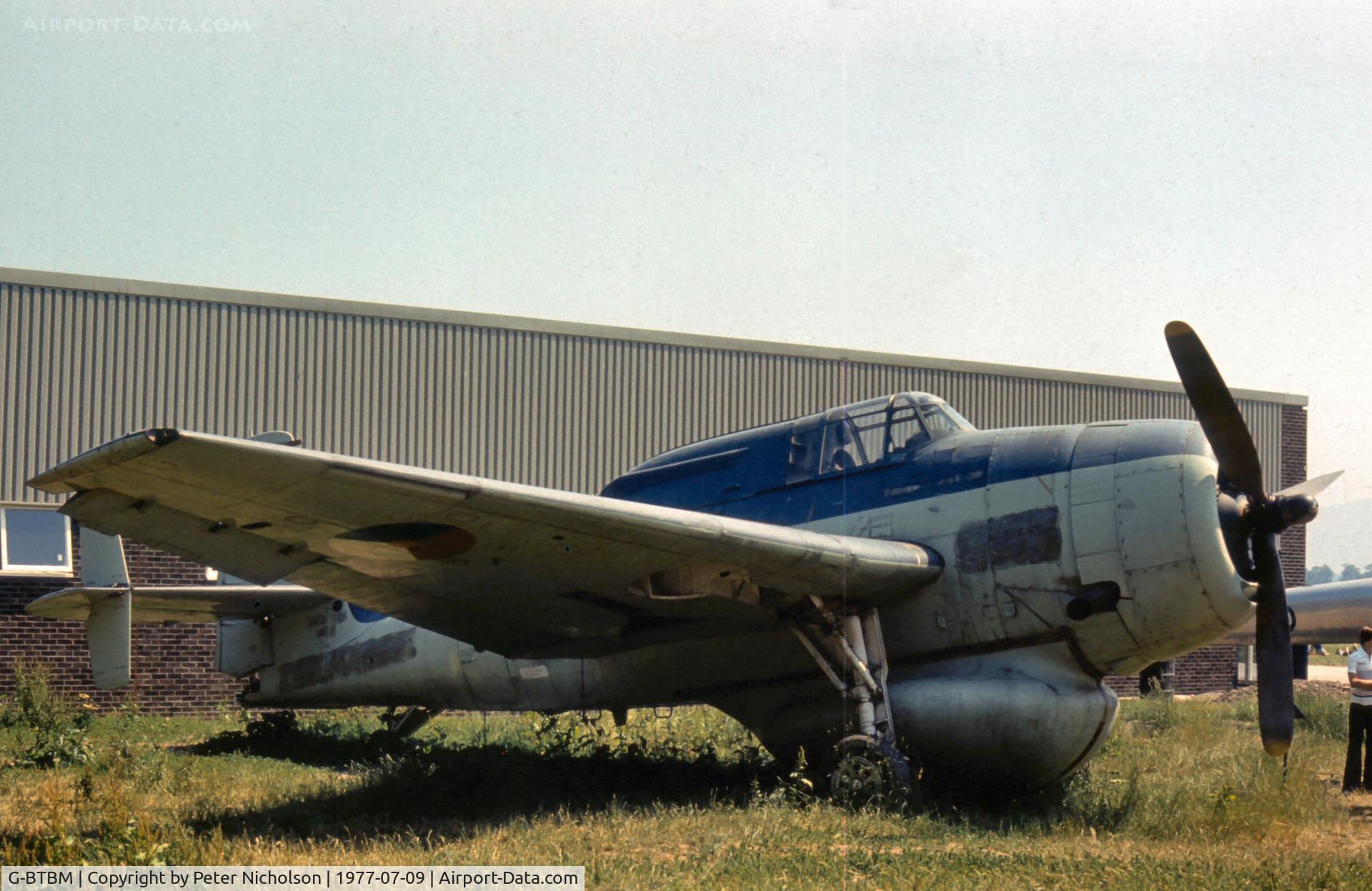 G-BTBM, Grumman TBM-3W2 Avenger C/N 2469, Ex Royal Netherlands Navy Avenger with the Strathallan Collection in 1977 before registration on civil register.