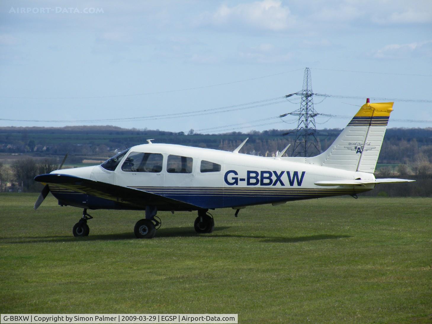 G-BBXW, 1973 Piper PA-28-151 Cherokee Warrior C/N 28-7415050, PA-28 visiting Sibson