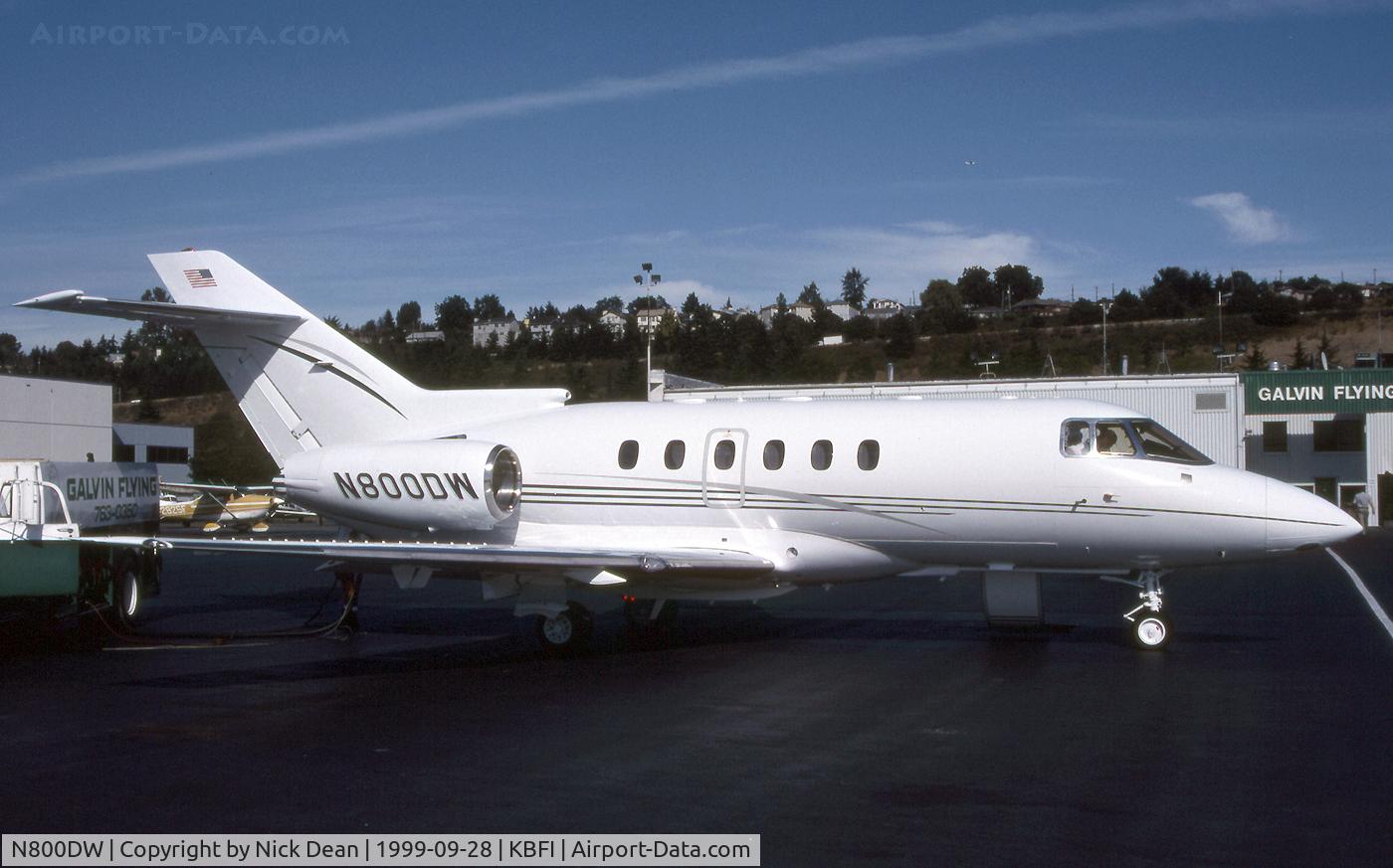 N800DW, 1998 Raytheon Hawker 800XP C/N 258394, KBFI