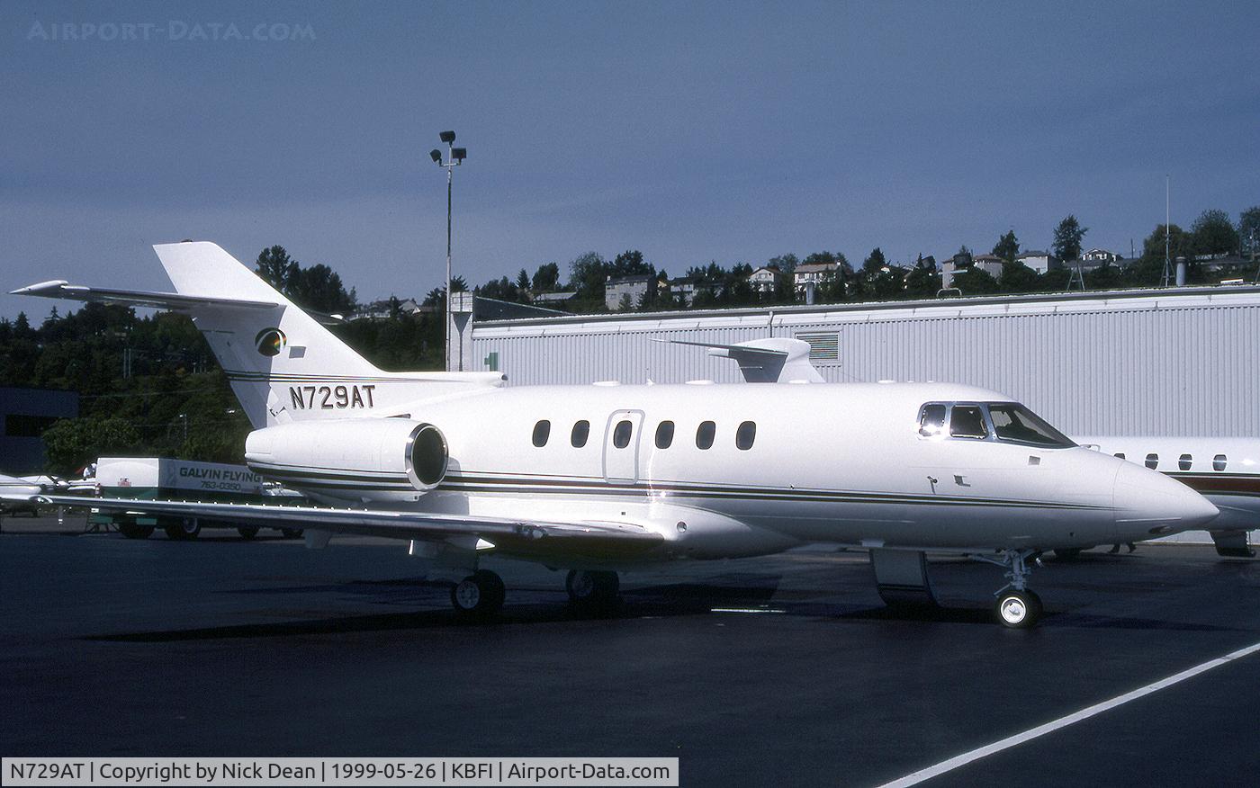 N729AT, 1999 Raytheon HAWKER 800XP C/N 258402, KBFI