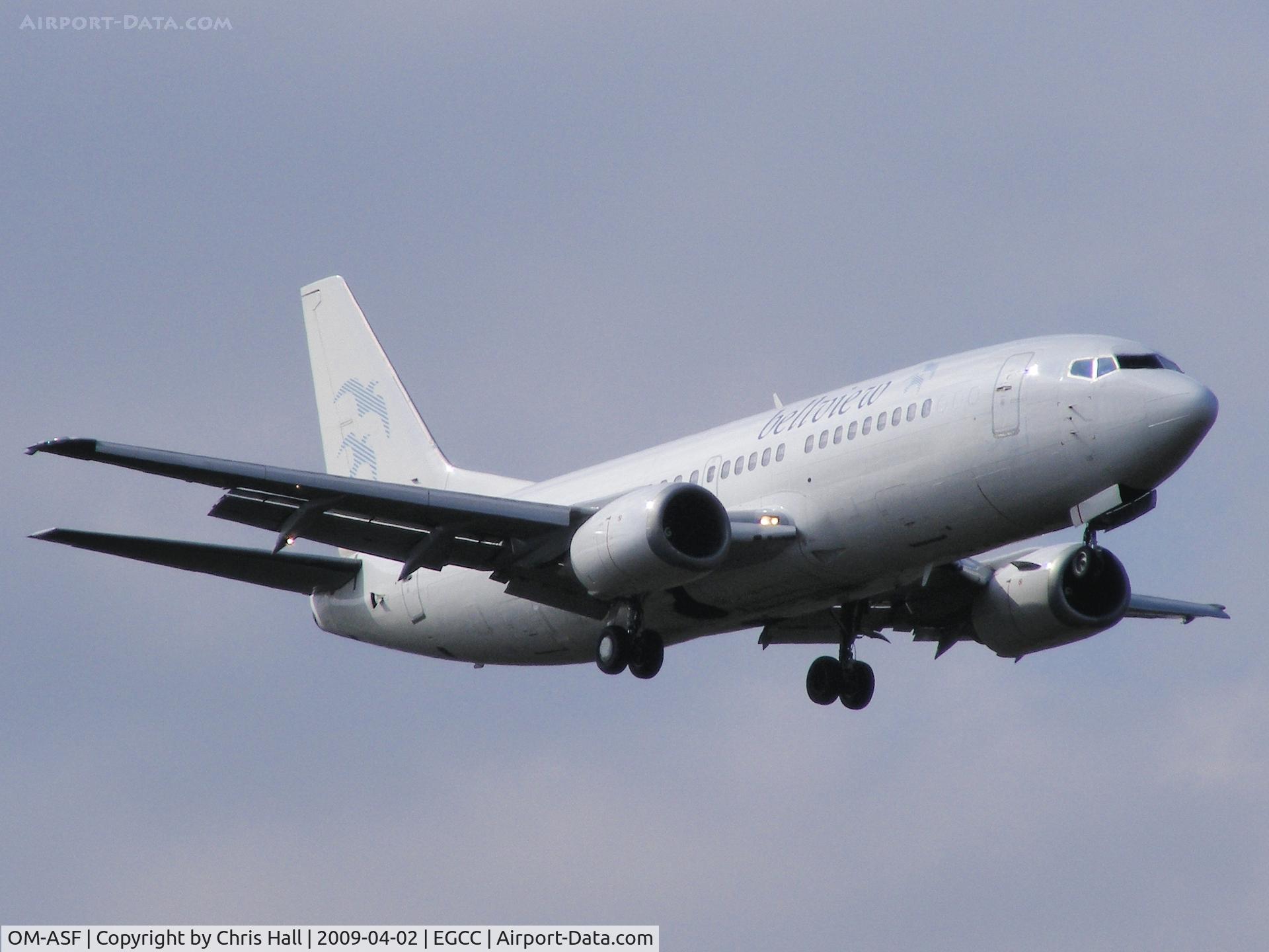 OM-ASF, 1986 Boeing 737-306 C/N 23544, Air Slovakia, wearing Bellview titles