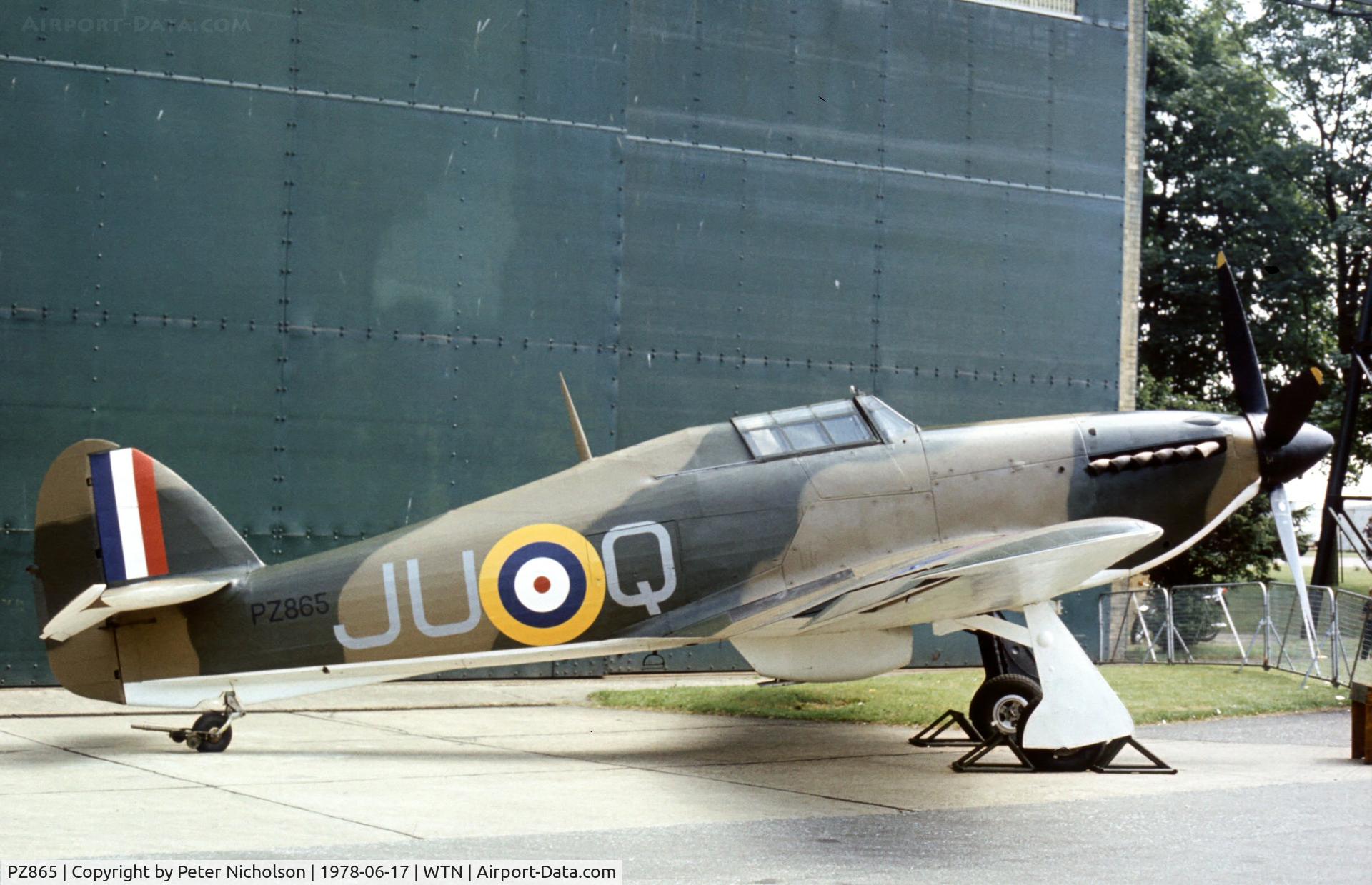PZ865, 1944 Hawker Hurricane IIC C/N PZ865, The Battle of Britian Memorial Flight displayed this Hurricane at the 1978 Waddington Open Day.
