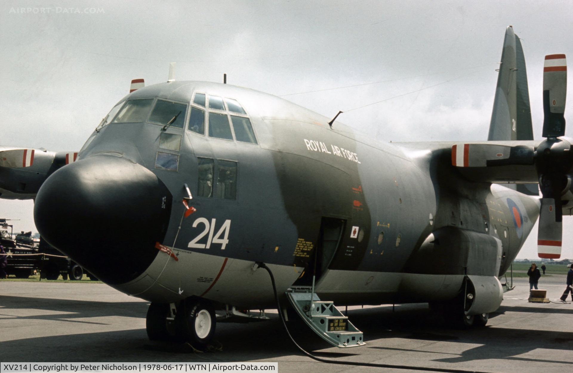 XV214, 1966 Lockheed C-130K Hercules C.1 C/N 382-4241, Hercules C.1 of 70 Squadron in the static park at the 1978 Waddington Open Day.